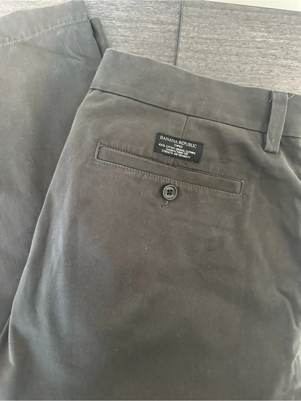 Banana Republic Emerson Gray Straight-Leg Chinos 33x30